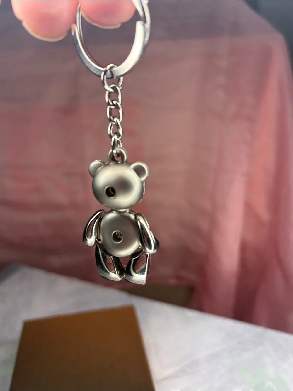 I ♥ NY Silver Teddy Bear Keychain - Kids Accessory